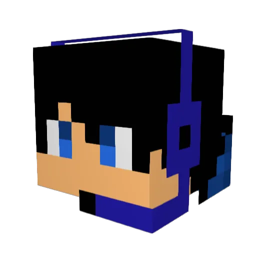 zMyReal Minecraft avatar head, 3D render