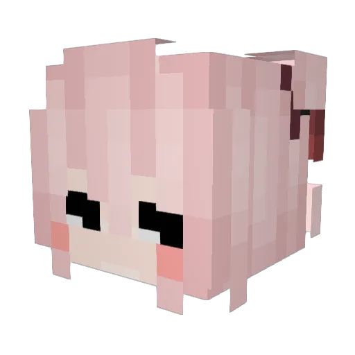 zNatsume Minecraft avatar head, 3D render