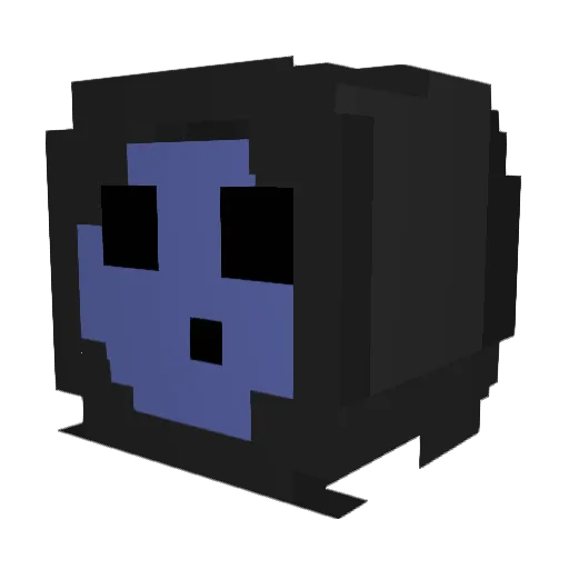 zNeuX Minecraft avatar head, 3D render