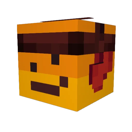 zOLvD Minecraft avatar head, 3D render