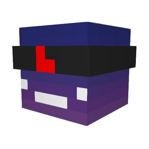 zO_x Minecraft avatar head, 3D render