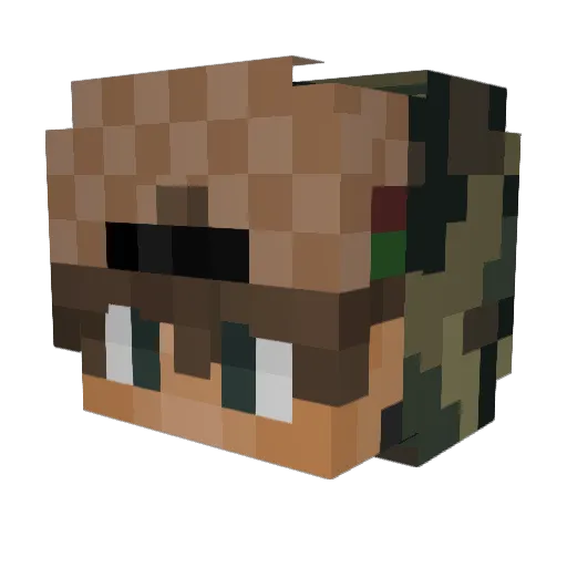 zPacificEU Minecraft avatar head, 3D render