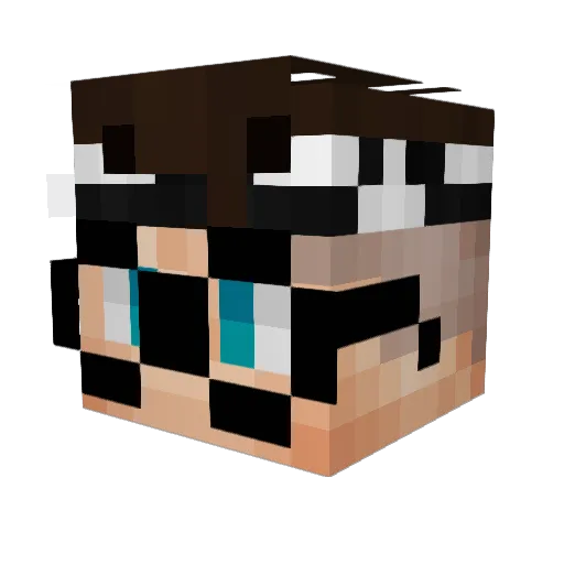 zPaki Minecraft avatar head, 3D render