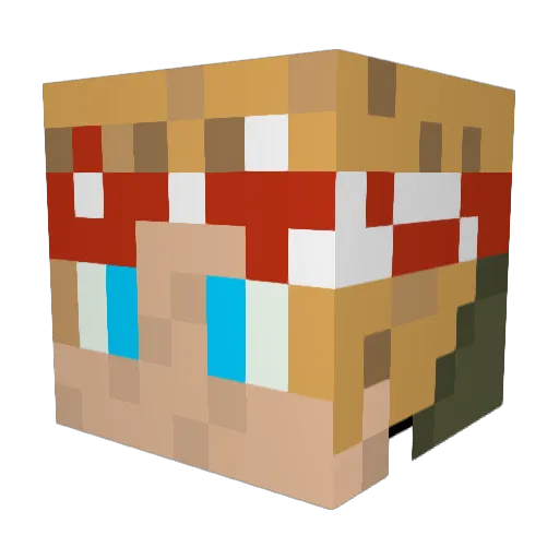 zPalma Minecraft avatar head, 3D render