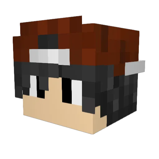 zPandoraOF Minecraft avatar head, 3D render