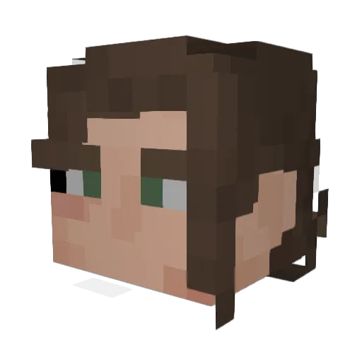 zPeakly Minecraft avatar head, 3D render