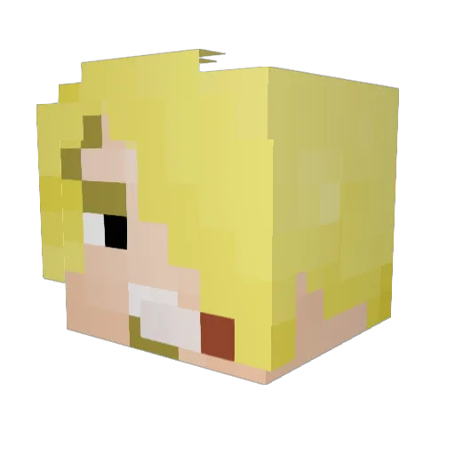 zPina Minecraft avatar head, 3D render