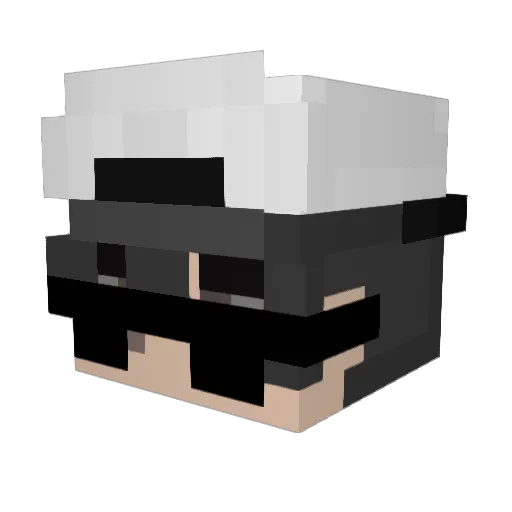 zPlanloser Minecraft avatar head, 3D render