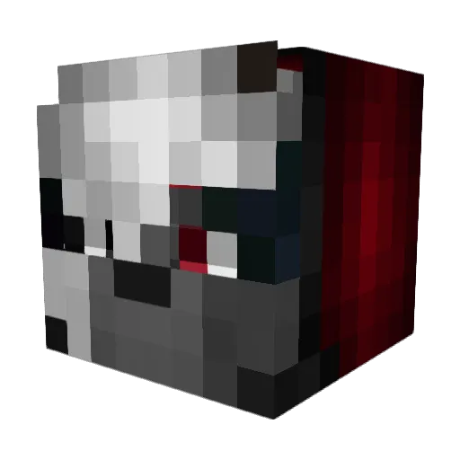 zPluTon Minecraft avatar head, 3D render