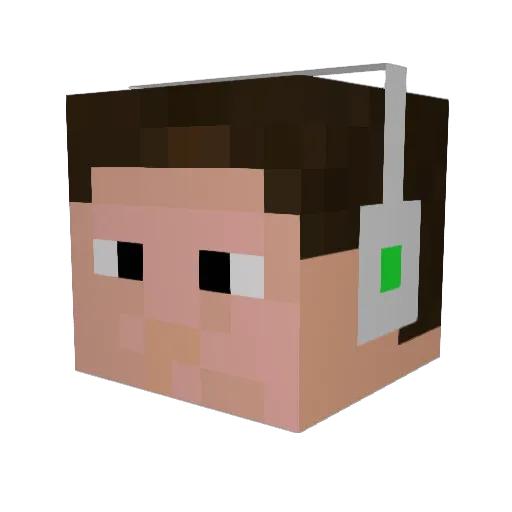 zPsload Minecraft avatar head, 3D render