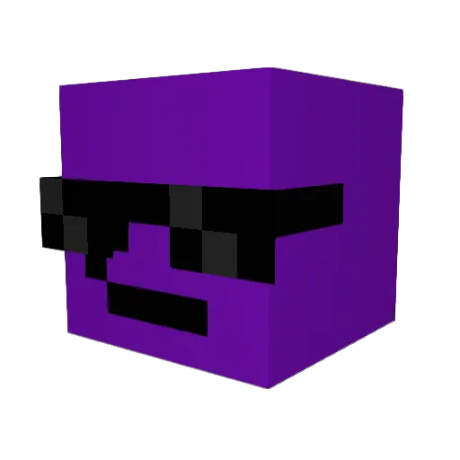 zPurpl3d_ Minecraft avatar head, 3D render