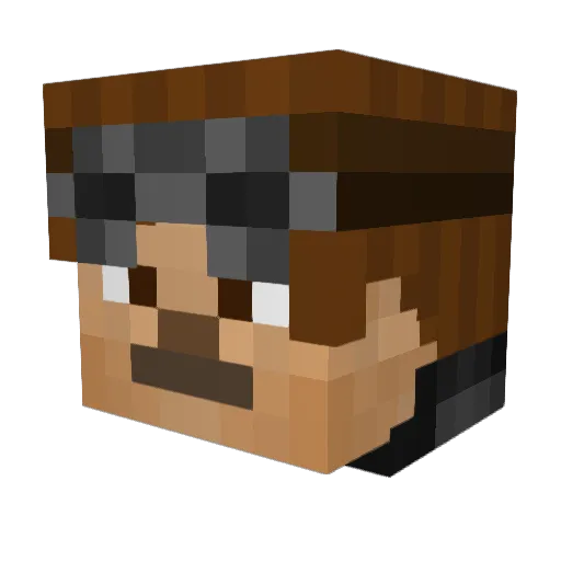 zPuumba Minecraft avatar head, 3D render