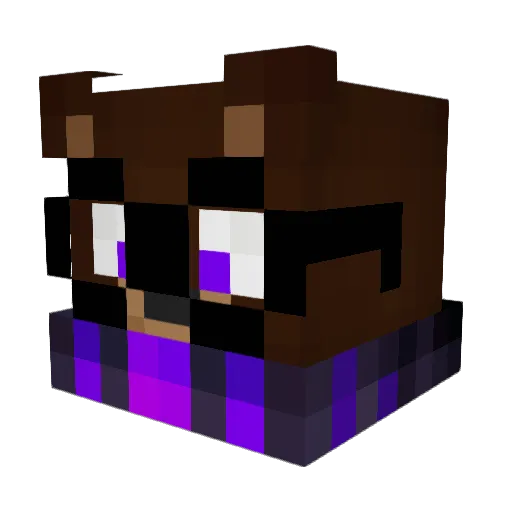 zQ6 Minecraft avatar head, 3D render