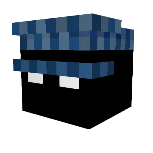 zR0b1n Minecraft avatar head, 3D render