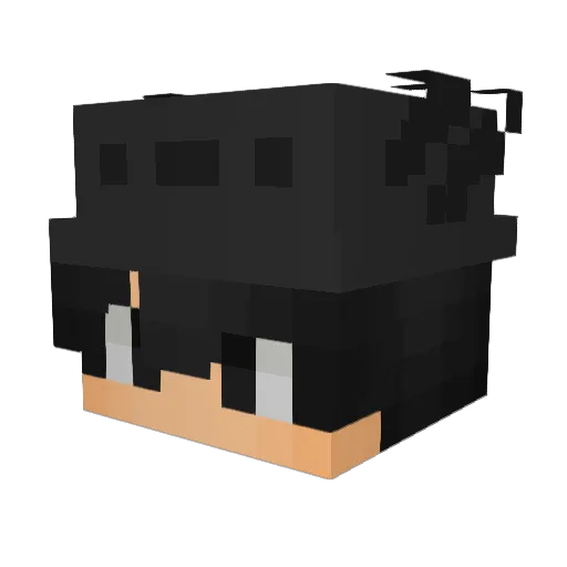 zR3v Minecraft avatar head, 3D render