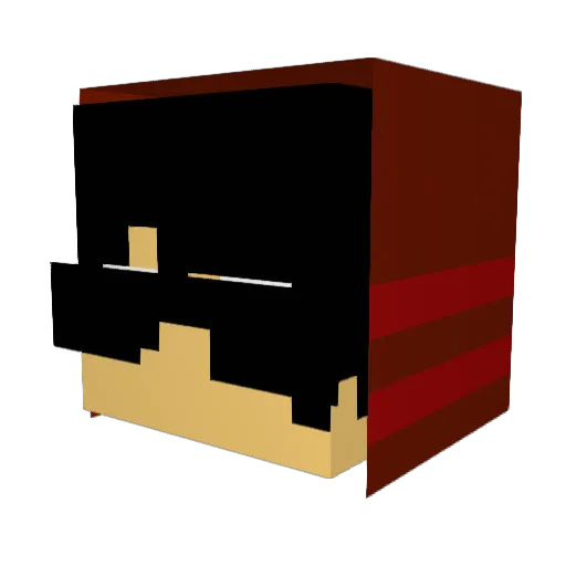 zRAFA7 Minecraft avatar head, 3D render