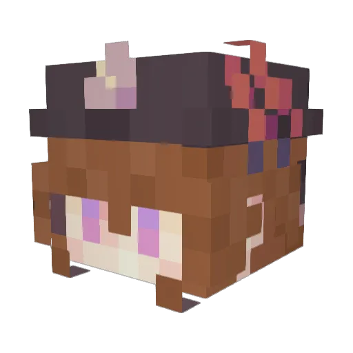 zRafah Minecraft avatar head, 3D render