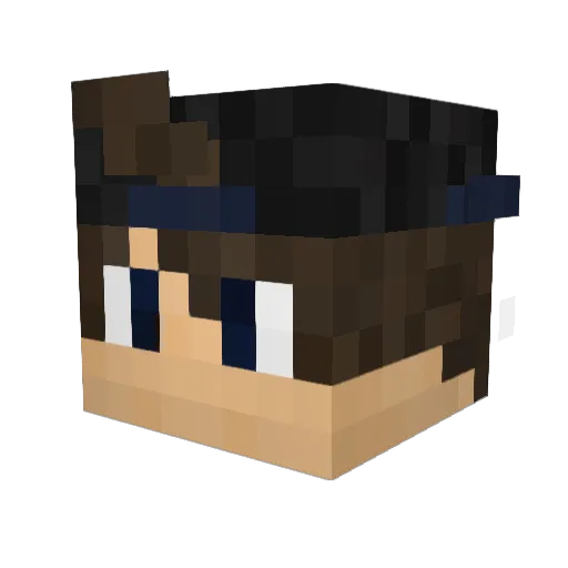 zRafx Minecraft avatar head, 3D render