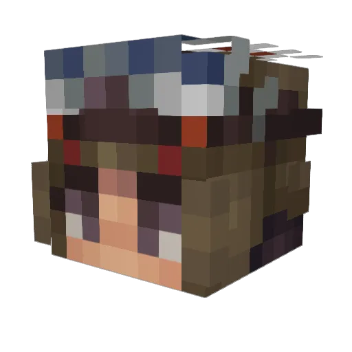 zRealLove Minecraft avatar head, 3D render