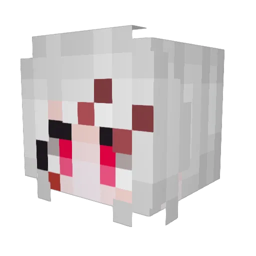 zRikku_Chan Minecraft avatar head, 3D render