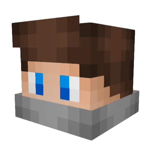 zRinox Minecraft avatar head, 3D render