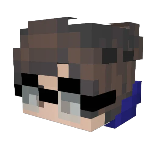 zRobbedz Minecraft avatar head, 3D render