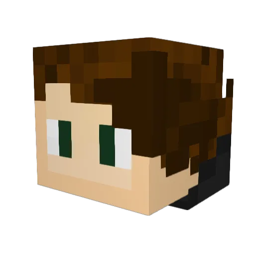 zRuBiiK Minecraft avatar head, 3D render