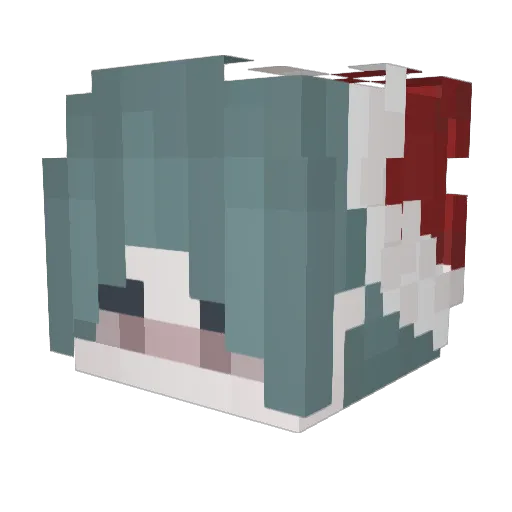 zRxashy Minecraft avatar head, 3D render