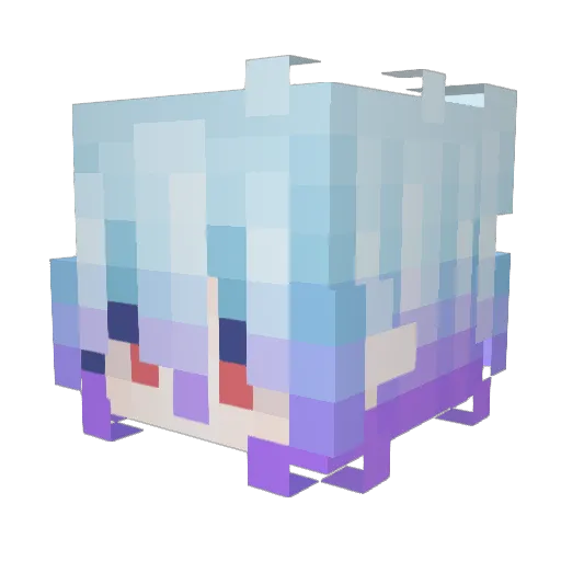 zShironz Minecraft avatar head, 3D render