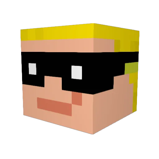 zSlimShady Minecraft avatar head, 3D render