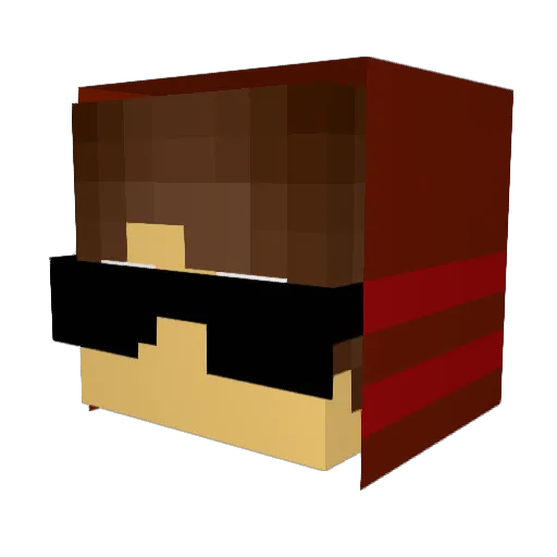 zSlowNes Minecraft avatar head, 3D render