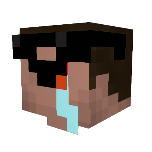zStraffer Minecraft avatar head, 3D render