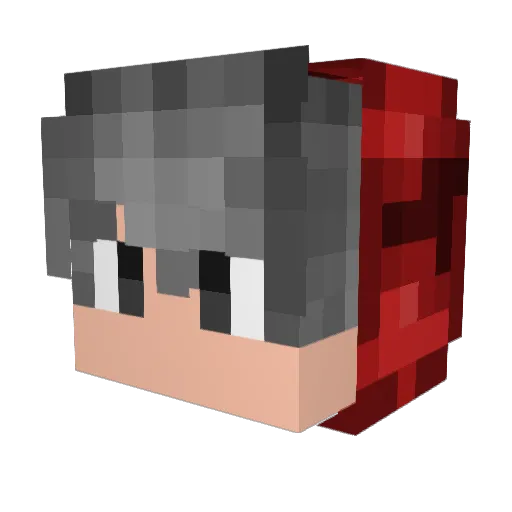 zSuzuya_ Minecraft avatar head, 3D render