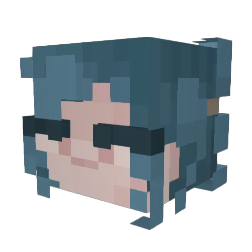 zTaws Minecraft avatar head, 3D render