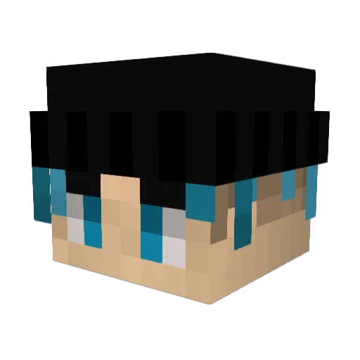 zTello Minecraft avatar head, 3D render