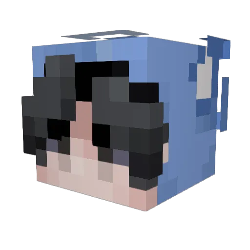 zToi Minecraft avatar head, 3D render