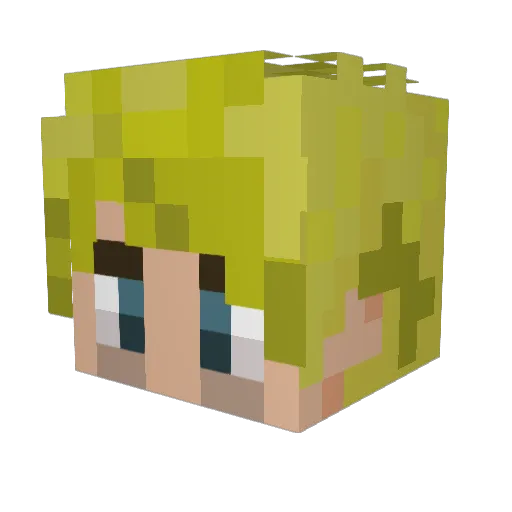 zToony Minecraft avatar head, 3D render