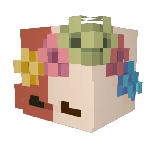 zTwoo Minecraft avatar head, 3D render