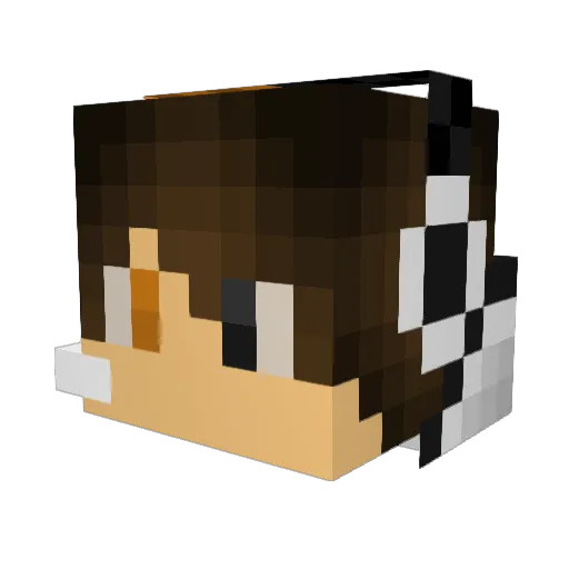 zUUolf Minecraft avatar head, 3D render