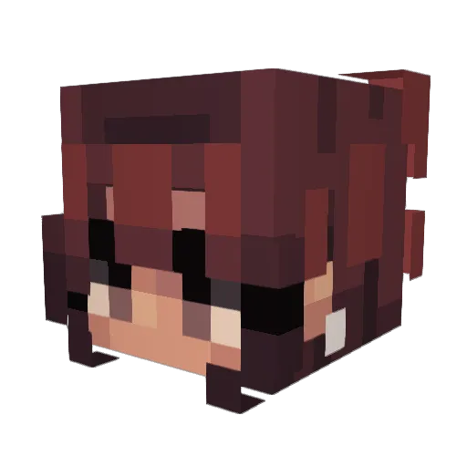 zUnvergessene Minecraft avatar head, 3D render