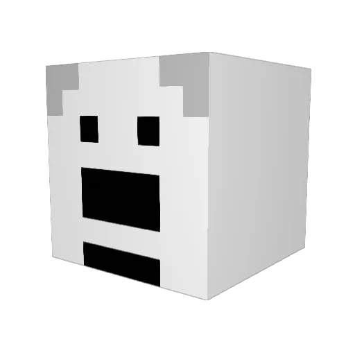 zV_Bean Minecraft avatar head, 3D render