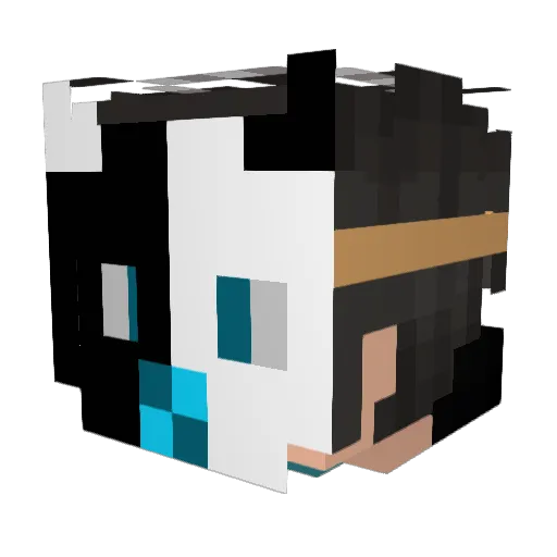 zVaDoS_v1 Minecraft avatar head, 3D render