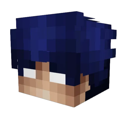 zViksha Minecraft avatar head, 3D render