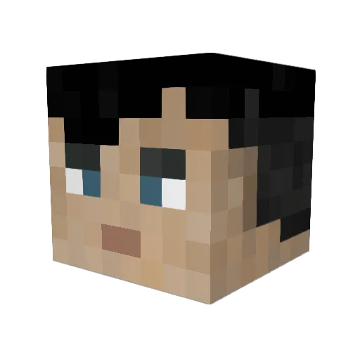 zViniie Minecraft avatar head, 3D render