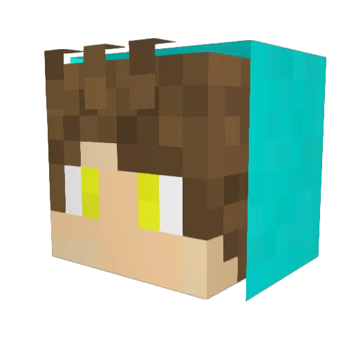 zWestBrXD Minecraft avatar head, 3D render