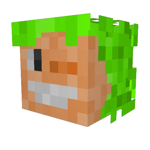 zWolffBoy Minecraft avatar head, 3D render