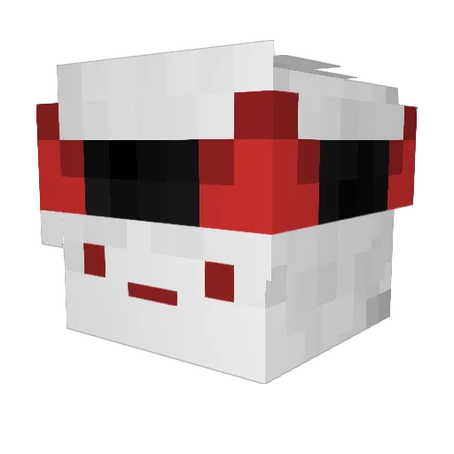 zWqxeL Minecraft avatar head, 3D render