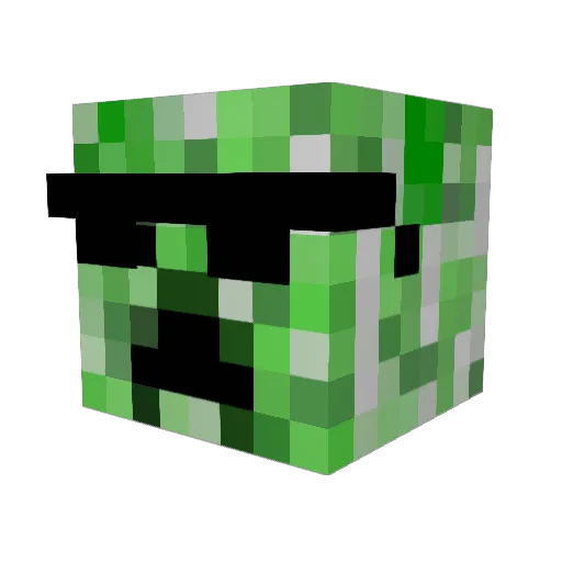 zXcMC Minecraft avatar head, 3D render