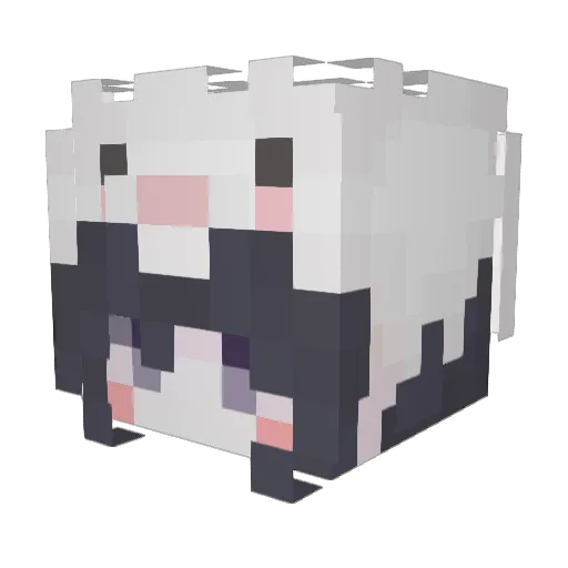zXflaneur Minecraft avatar head, 3D render