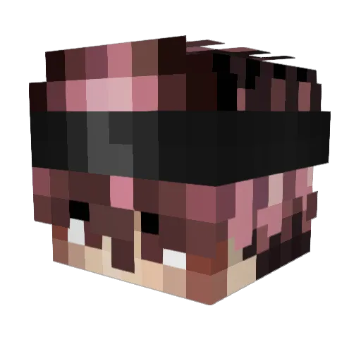 zYaquzaa Minecraft avatar head, 3D render